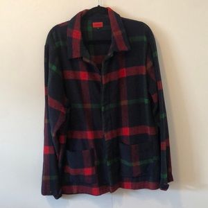 Killion Wool Jacket | Navy Red Green Plaid | Sz:XL